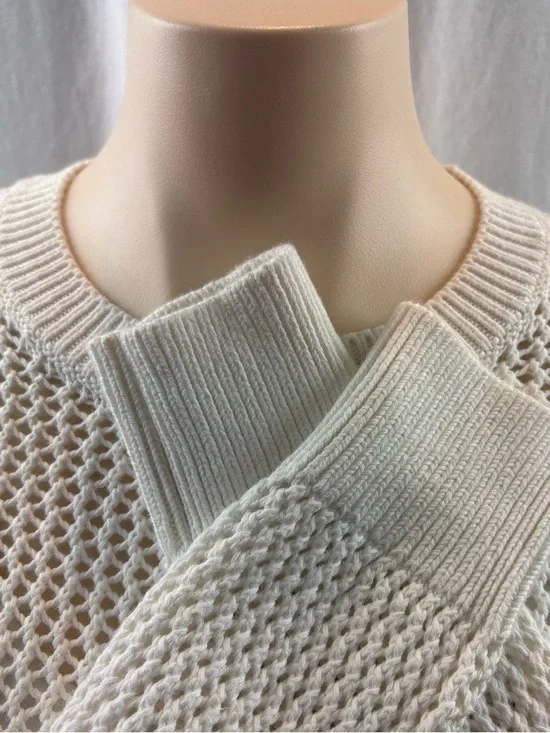 Everlane The Mesh Soft Cotton Crew in White S - Picture 9 of 13